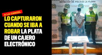 Lo capturaron cuando se iba a robar la plata de un cajero electrónico