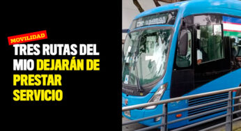 Tres rutas del MIO dejarán de prestar servicio en Cali