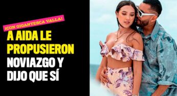 Con gigantesca valla, a Aida le propusieron noviazgo y dijo que sí