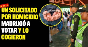 En Cali, un solicitado por homicidio madrugó a votar y lo cogieron