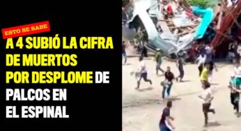 A 4 subió la cifra de muertos por desplome de palcos en El Espinal