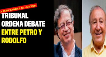 Tribunal ordena debate entre Petro y Rodolfo