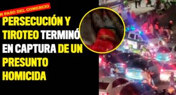 Persecución y tiroteo terminó en captura de un presunto homicida