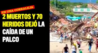 2 muertos y 70 heridos dejó la caída de un palco durante corralejas
