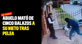 VIDEO: Abuelo mató de cinco balazos a su nieto tras pelea