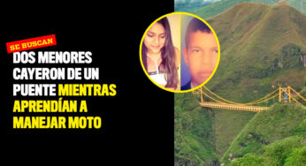 Dos menores cayeron del puente de Juanambú mientras aprendían a manejar moto