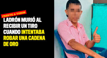 Ladrón murió al recibir un tiro cuando intentaba robar una cadena de oro