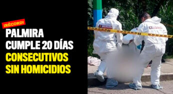 ¡Récord! Palmira cumple 20 días consecutivos sin homicidios