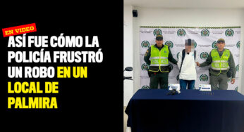 En video: así fue cómo la Policía frustró un robo en un local de Palmira