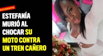 Estefanía murió al chocar su moto contra un tren cañero