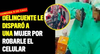 Delincuente le disparó a una mujer por robarle el celular