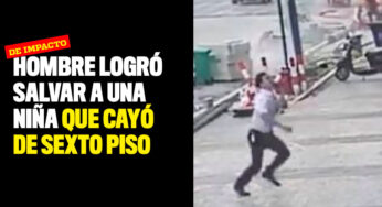 ¡De impacto! Hombre logró salvar a una niña que cayó de sexto piso
