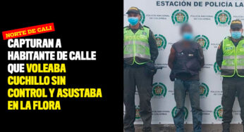 Capturan a habitante de calle que voleaba cuchillo sin control y asustaba en La Flora
