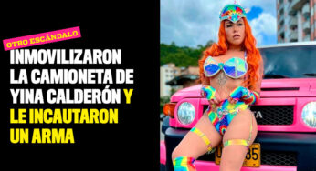 Inmovilizaron la camioneta de Yina Calderón y le incautaron un arma