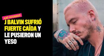 J Balvin sufrió fuerte caída y le pusieron un yeso