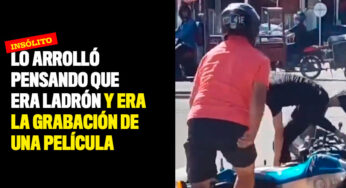 Lo arrolló pensando que era ladrón y era la grabación de una película