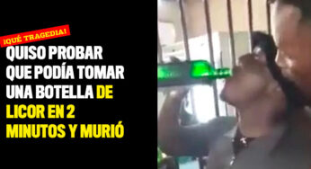 Quiso probar que podía tomar una botella de licor en 2 minutos y murió