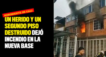 Un herido y un segundo piso destruido dejó incendio en La Nueva Base