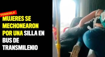 Video: mujeres se mechonearon por una silla en bus de TransMilenio