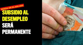 Subsidio al desempleo será permanente