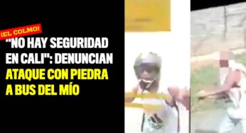 "No hay seguridad en Cali": denuncian ataque con piedra a bus del MÍO