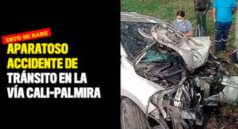 Aparatoso accidente de tránsito en la vía Cali-Palmira