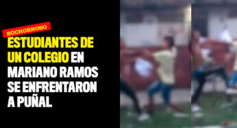 Video: Estudiantes de un colegio en Mariano Ramos se enfrentaron a puñal