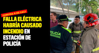 Falla eléctrica habría causado incendio en estación de Policía en Cali