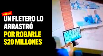 VIDEO: Un fletero lo arrastró por robarle $20 millones