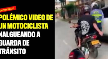 Polémico video de un motociclista nalgueando a Guarda de Tránsito