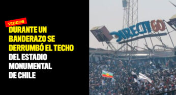 Durante un banderazo se derrumbó el techo del estadio Monumental de Chile