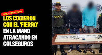Los cogieron con el 'fierro' en la mano atracando en Colseguros