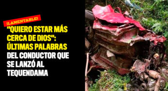 "Quiero estar más cerca de Dios": últimas palabras del conductor que se lanzó al Tequendama