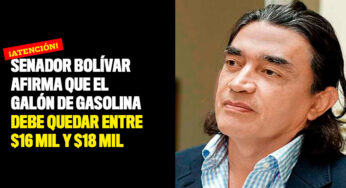 Senador Bolívar afirma que el galón de gasolina debe quedar entre $16 mil y $18 mil