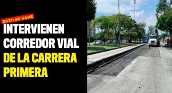 Intervienen corredor vial de la carrera primera