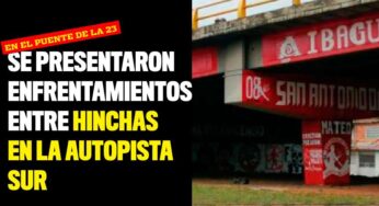 Se presentaron enfrentamientos entre hinchas en la autopista sur