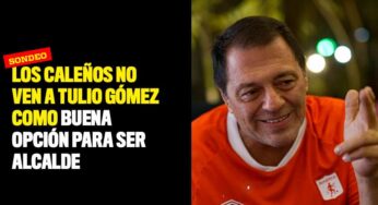 Los caleños no ven a Tulio Gómez como buena opción para ser alcalde