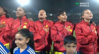 ¡Hermoso! Sonó el himno de Colombia por primera vez en la final de un Mundial