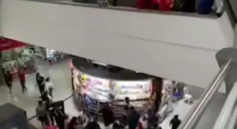Personas disfrazadas tiraron billetes de 50 mil desde la Terminal