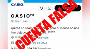Casio advirtió que están creando cuentas falsas en su nombre
