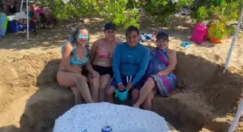 Familia se hace viral por hacer sus propias sillas de arena y evitar pagar lo que cobran en la playa