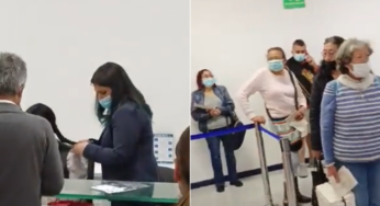Video: funcionaria de EPS se peina mientras los pacientes hacen fila para ser atendidos