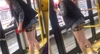 Intolerancia: mujer rompió la puerta de un bus porque no le paró