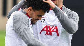 Luis Díaz entrenó con sus compañeros del Liverpool