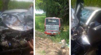 Video: dos carros y un bus chocaron en la vía Panamericana