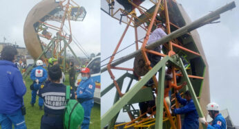 Grave emergencia por falla mecánica en una atracción dejó varios lesionados
