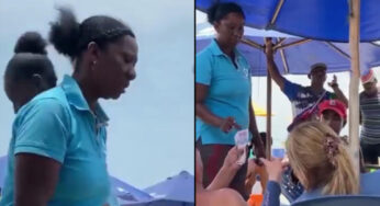 ¡El colmo! Mujer en playa de Cartagena le cobró a turista un millón por un masaje