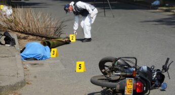 ¡Les cayó una rama de palma encima! parrillera de moto murió
