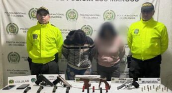 Capturaron a dos mujeres en Yumbo, ¡iban armadas hasta los dientes!