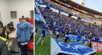 Hinchas de Millonarios fueron capturados en pleno clásico con Santa Fe. ¿Qué hicieron?